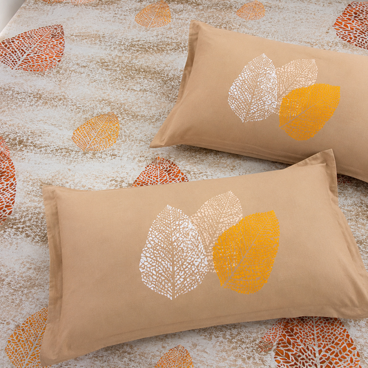 Super King Bedsheet Set | 210 TC Cotton| 2 Pillow Covers | AD21