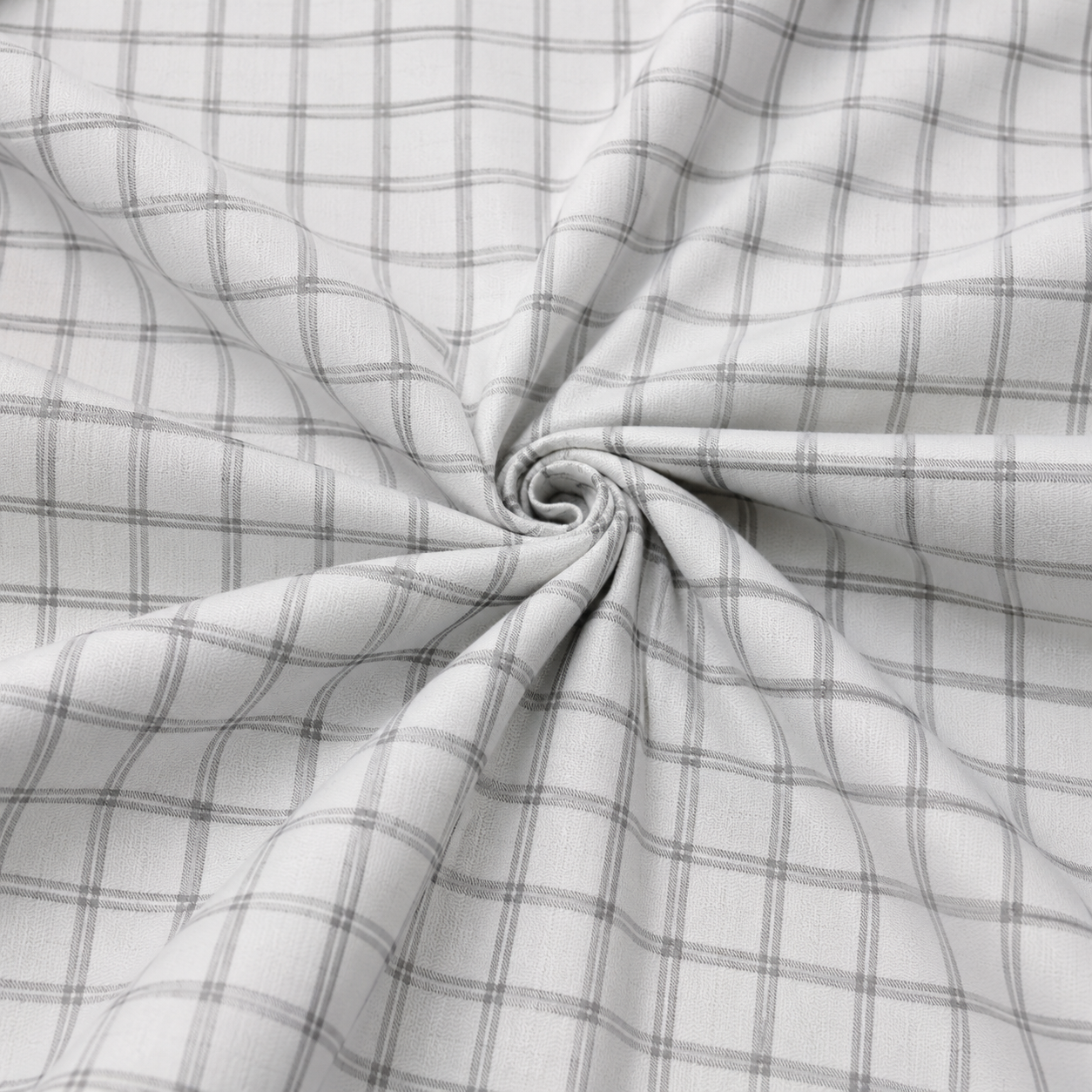 AD24 – Classic Grey Check Pure Cotton Super King Bedsheet Set