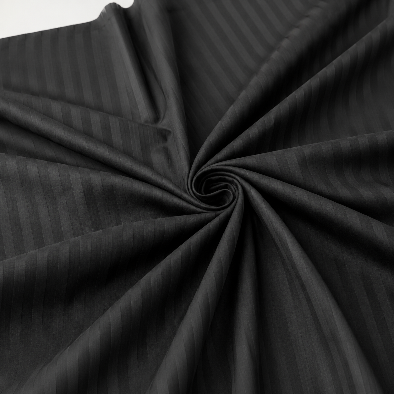 Black Striped 100% Cotton King Bedsheet Set | 300 TC | AD9
