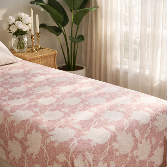 Single Bed Premium Pure Cotton Bedsheet with Pillow Cover – Soft, Elegant & Long-Lasting | AH15