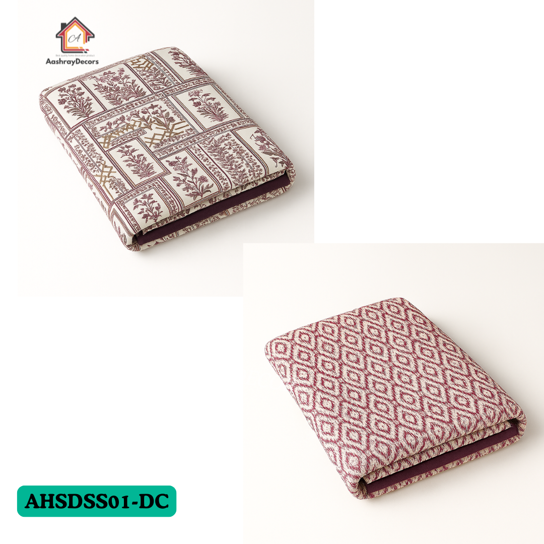 Reversible Cotton 2 Piece Single Bed Dohar – Ethnic Motifs & Geometric Charm