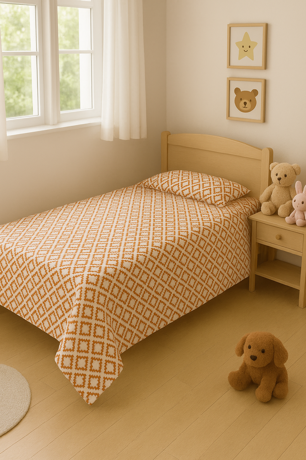 100% Mulmul Cotton Reversible Baby Dohar | Organic Dyes | 0–5 Years