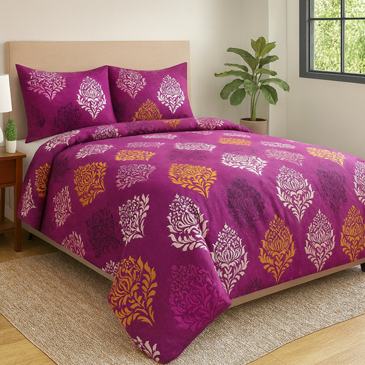 Nivriti Collection – Premium Cotton Double Bedsheet (90x108 inches) | AHST3