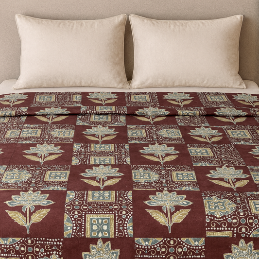 Nivriti 100% Cotton Queen Size Bedsheet (90×108 inches) | Aashray Decor | AHST10