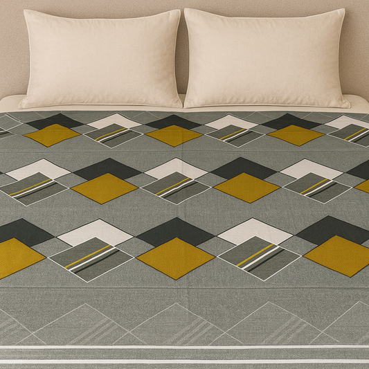 Nivriti Collection | Pure Cotton Queen Bedsheet (Grey Brown – 90×108 inches) | AHST18