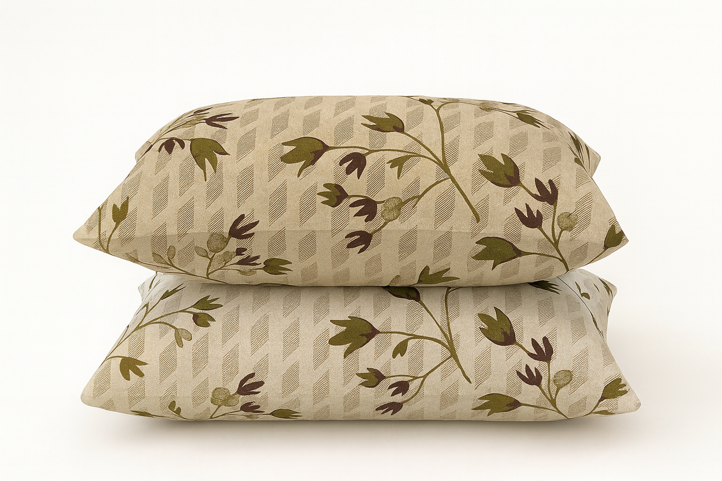 Cotton Super King Size Bedsheet with Contrasting Pillow Cases | Soft & Breathable | Premium 116 x 116 Inches