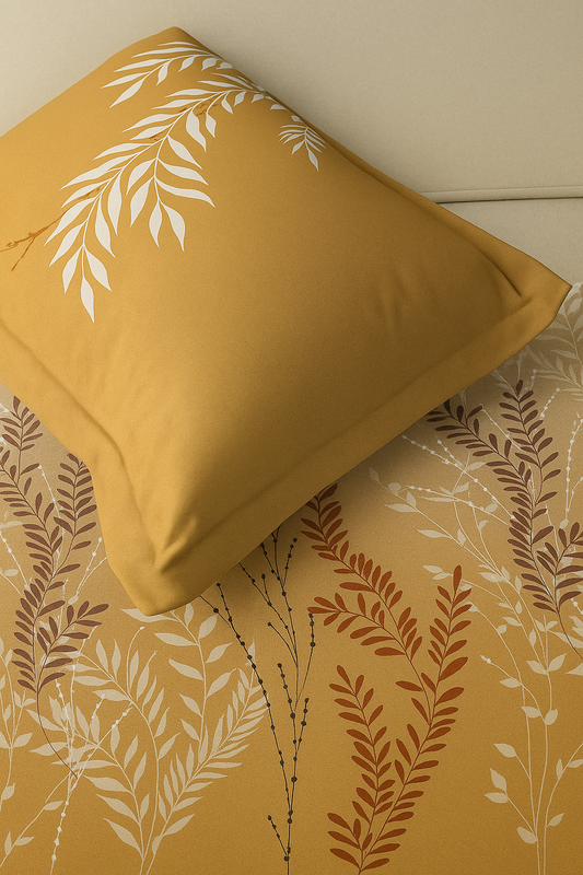 Sukhshala Super King Bedsheet Set | 210 TC Cotton| 2 Pillow Covers | AHED4