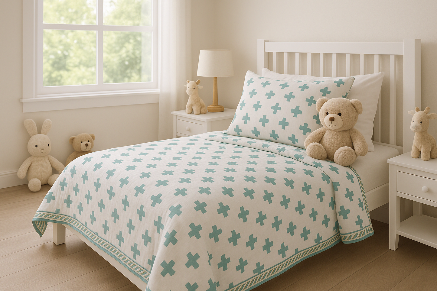 Pure Mulmul Cotton Baby Dohar | Organic Dyes | For Ages 0 to 5 Years | Cute Baby Prints