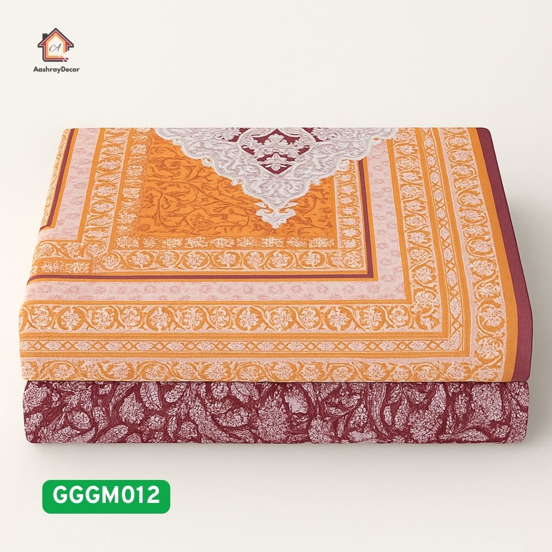 Mehak Cotton King Size Floral Bedsheet Set | Soft & Breathable | With 2 Pillow Covers