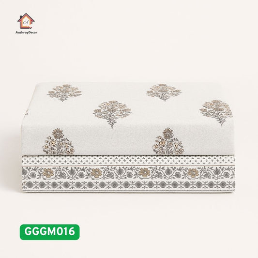 Taruni – 100% Cotton King Size Bedsheet Set | Elegant Floral Print | Soft, Cool & Breathable | With 2 Pillow Covers