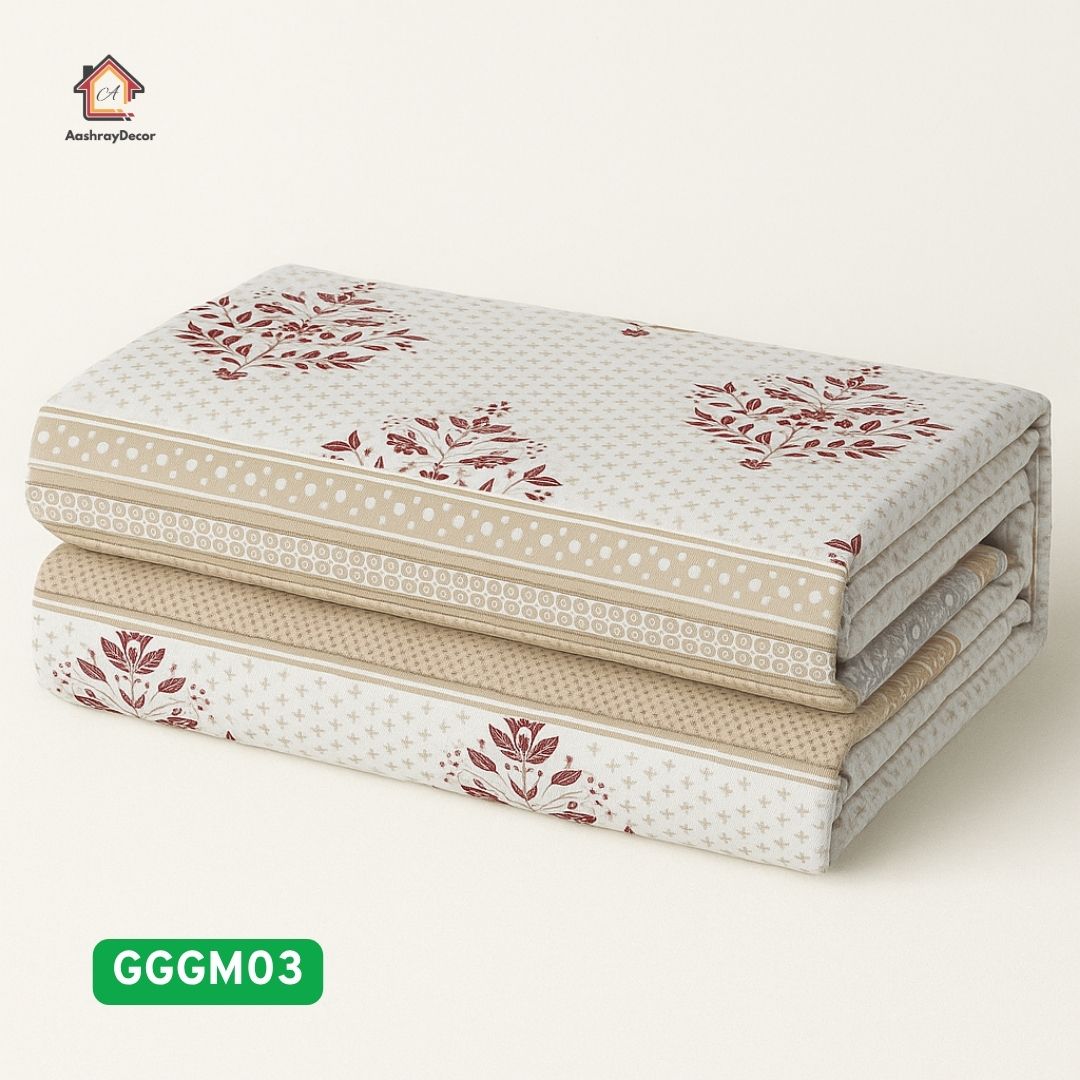 Phoolkari – 100% Cotton Floral Bedsheet Set | King Size- 120 TC | Soft, Breathable & Comfortable | With 2 Pillow Covers