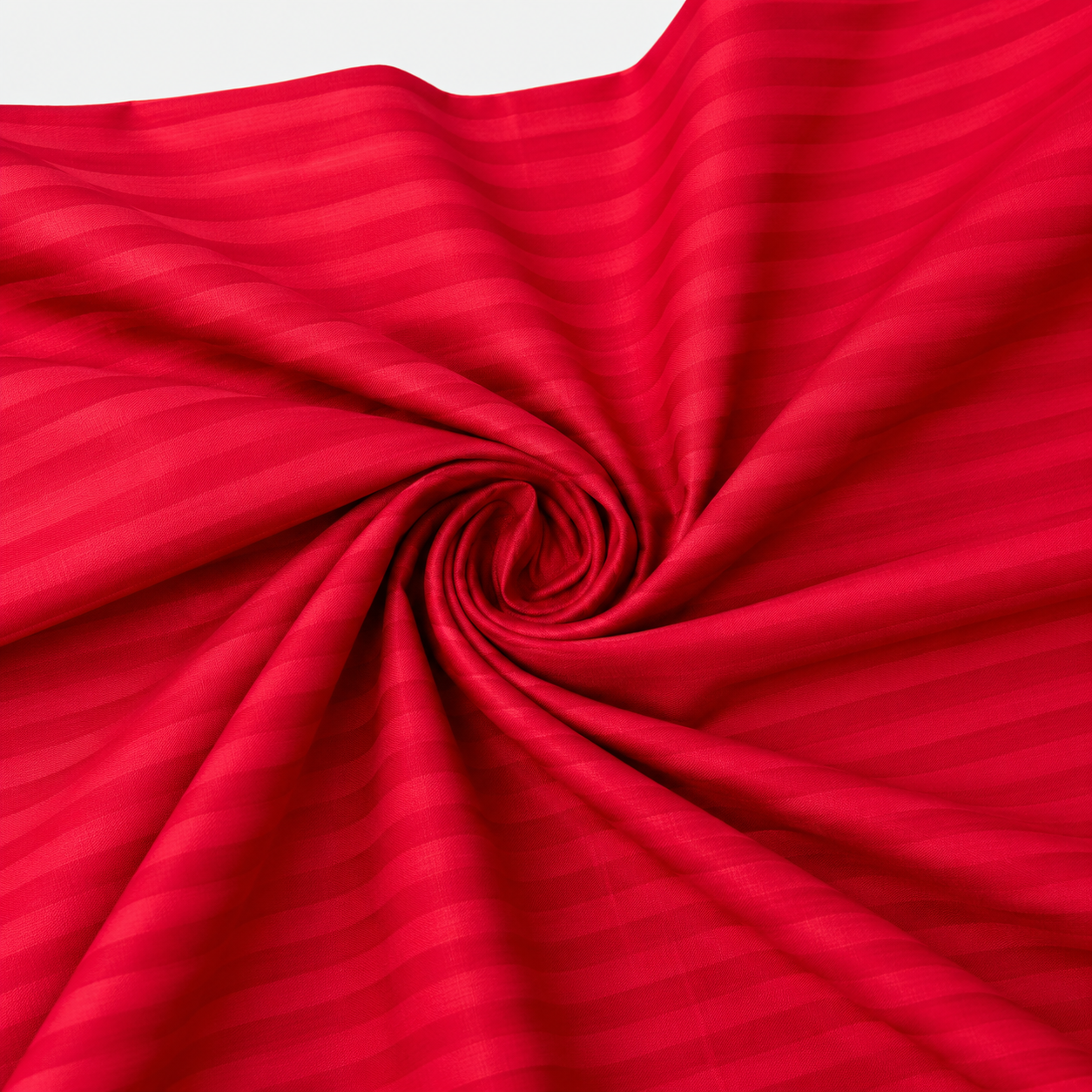 Red Striped 100% Cotton King Bedsheet Set with 2 Pillow Covers | 300 TC | AD10