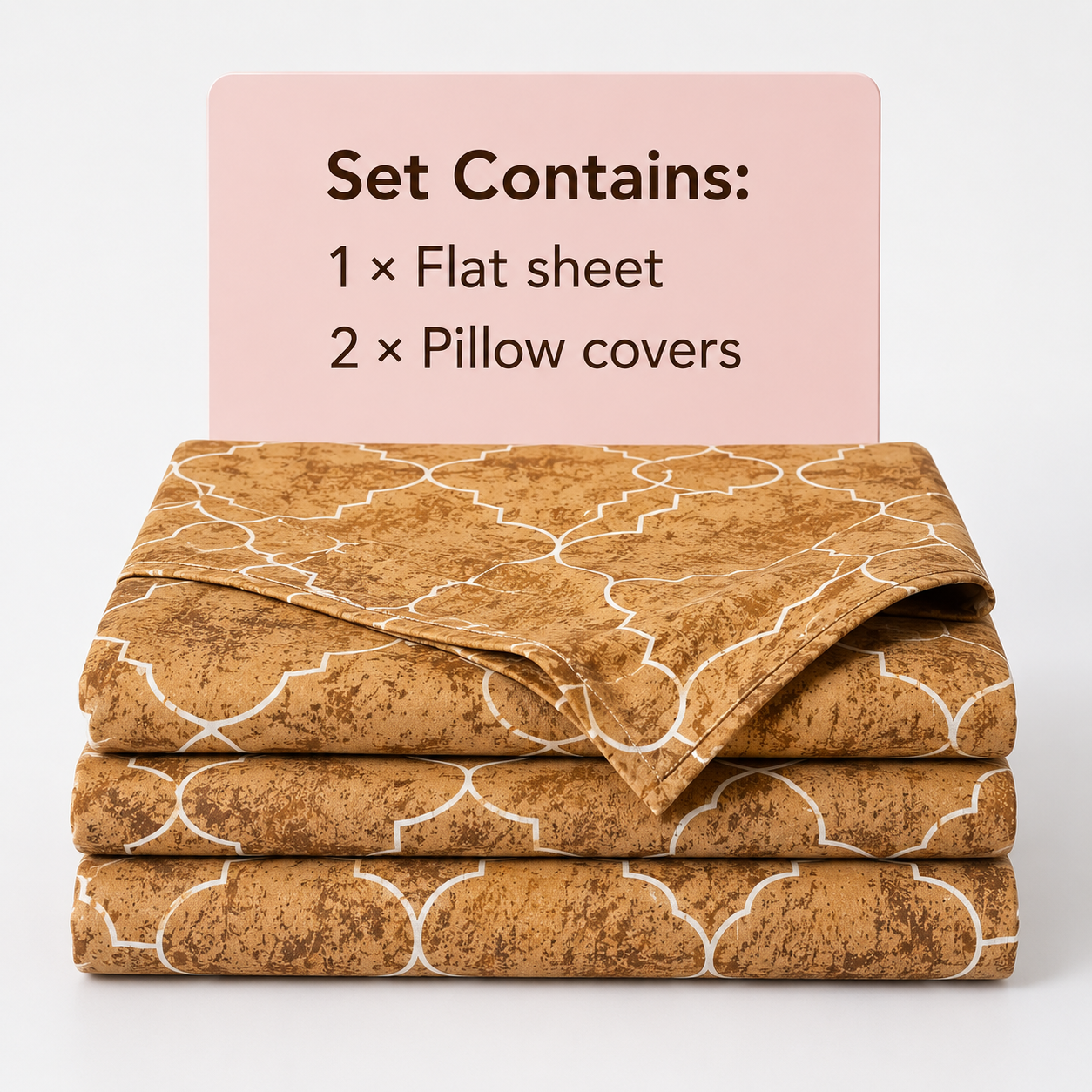 Super King Bedsheet Set | 210 TC Cotton| 2 Pillow Covers | AD15