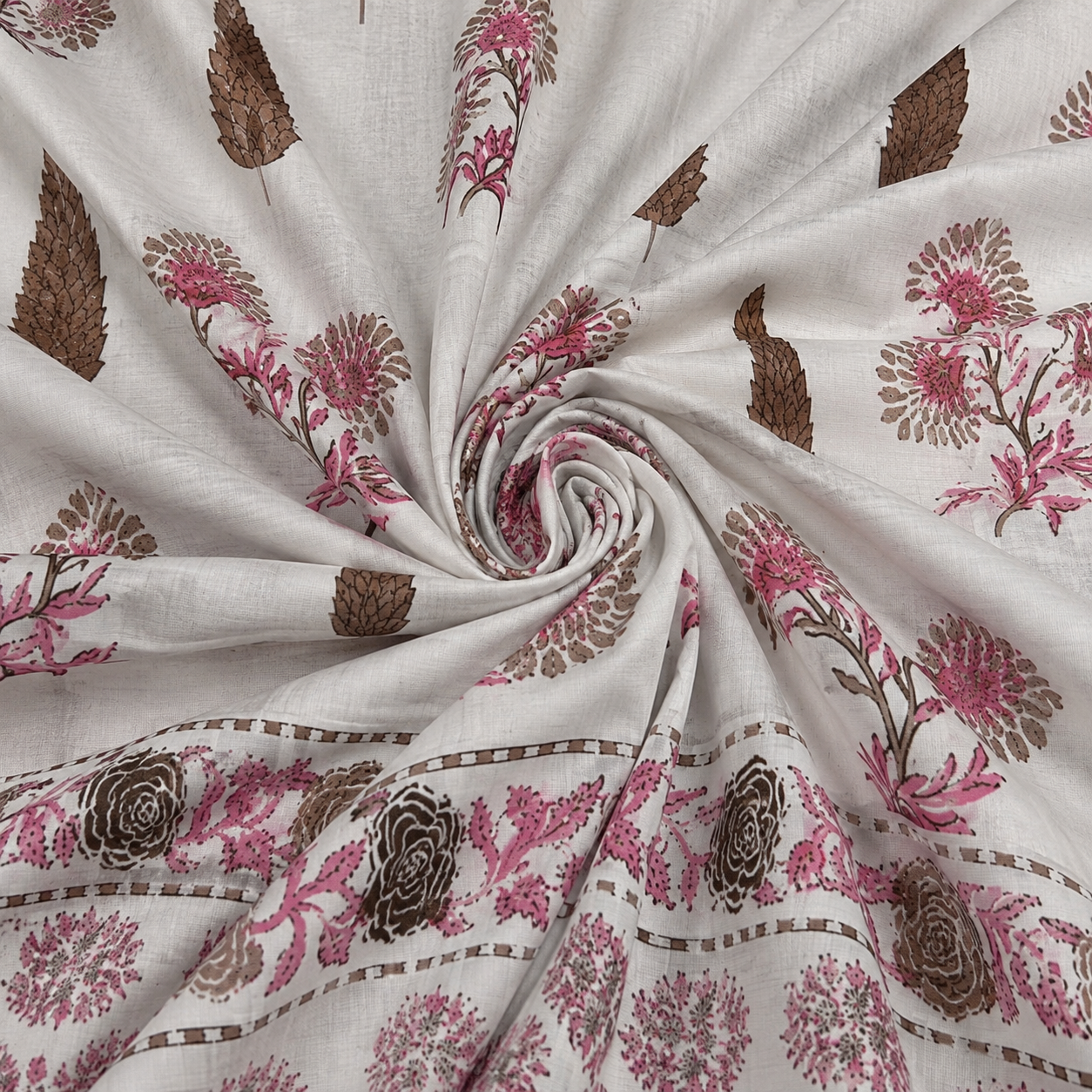 AD1- 100% Cotton Floral Bedsheet Set | King Size (108 x 108 in) | Soft & Breathable | With 2 Pillow Covers