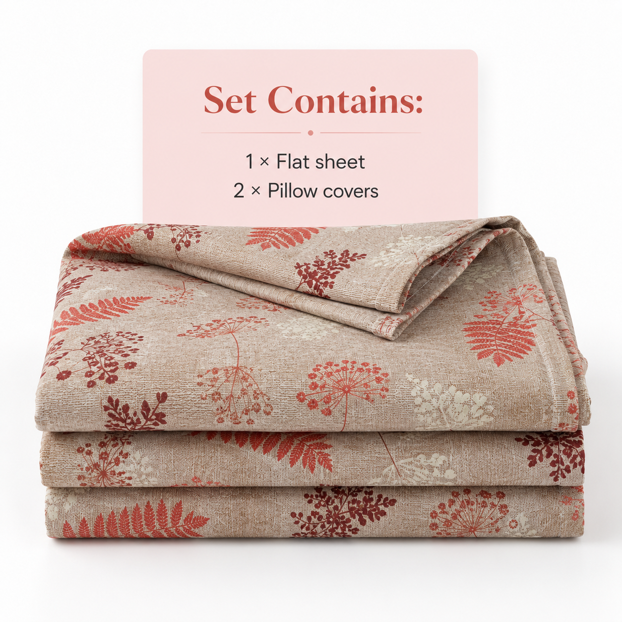 Super King Bedsheet Set | 210 TC Cotton| 2 Pillow Covers | AD20