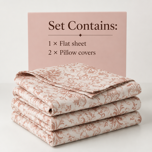 AD27 – Terracotta Ornamental Pure Cotton Super King Bedsheet Set
