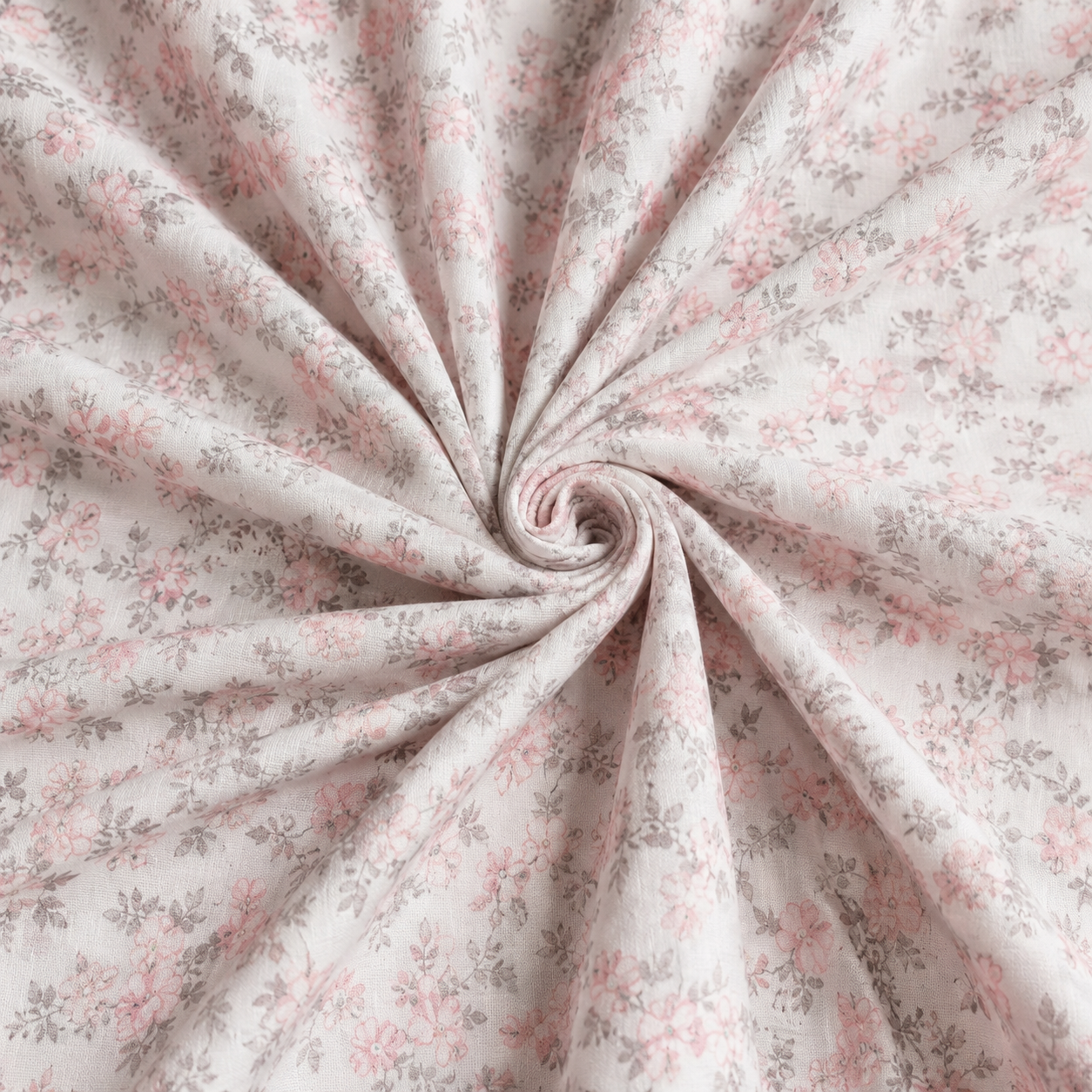 AD29 – Blush Garden Pure Cotton King-Size Bedsheet Set with Lace Pillow Covers