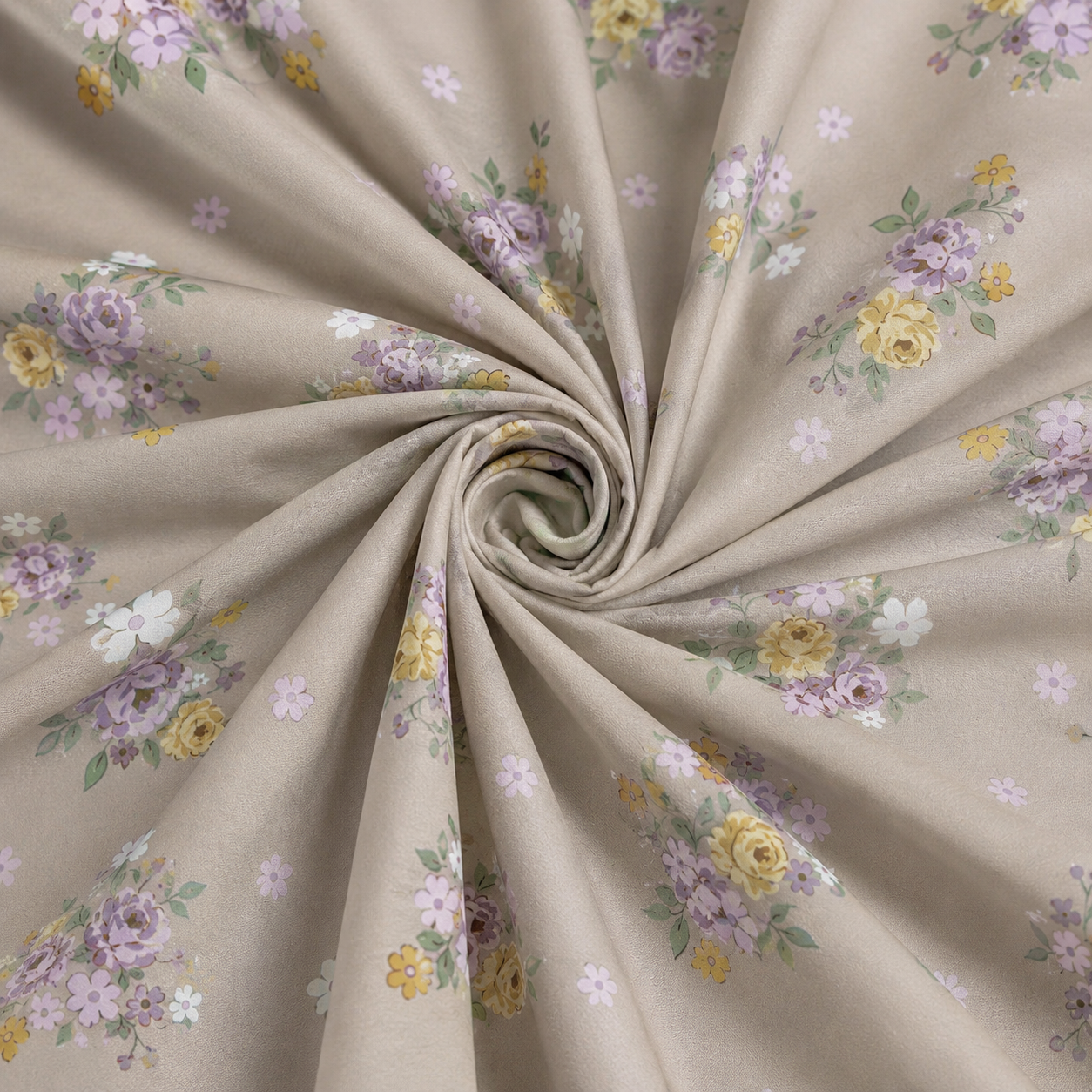 AD30 – Meadow Bloom Pure Cotton King-Size Bedsheet Set with Lace Pillow Covers