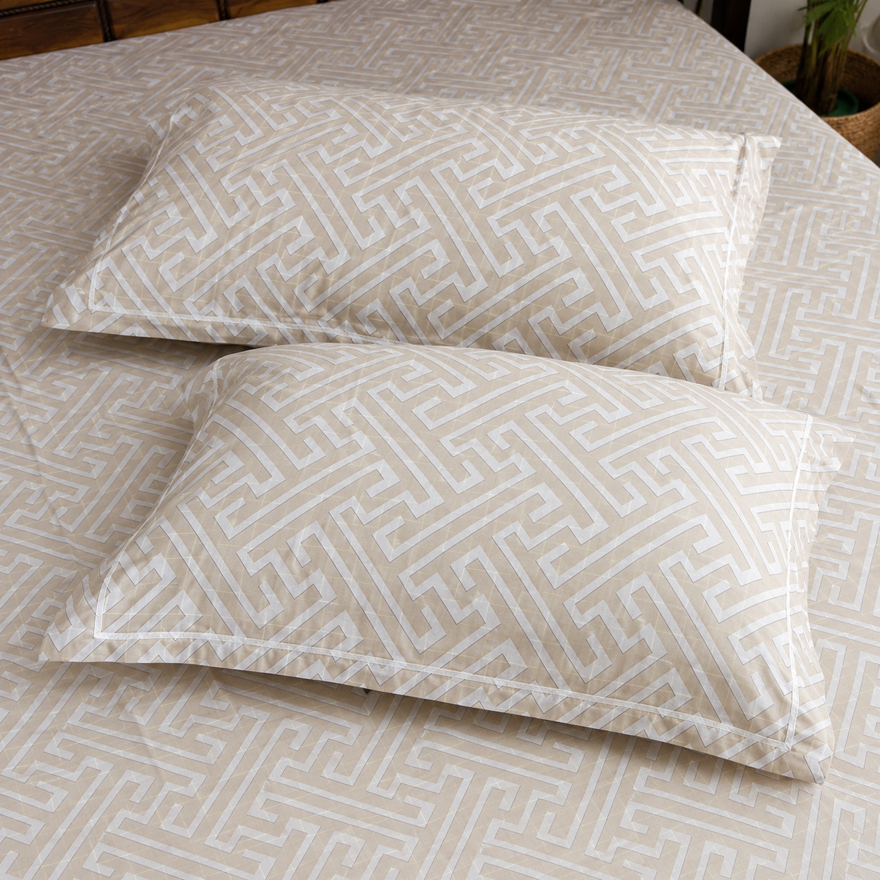 AD34 | Premium Cotton King Size Bedsheet Set
