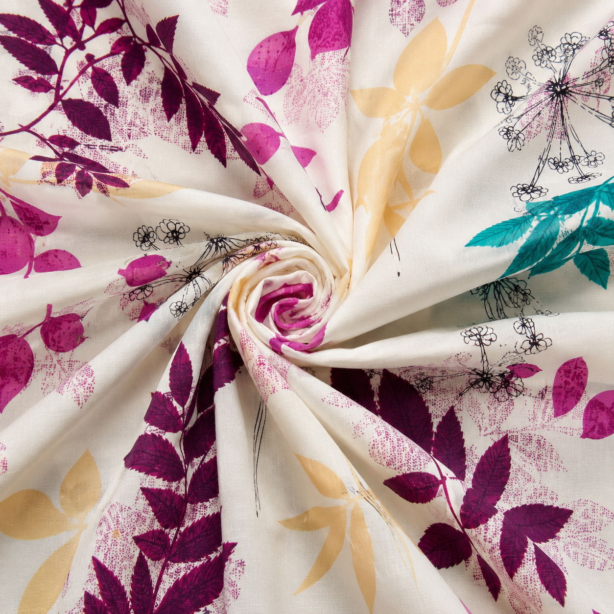 AD36 | Premium Floral Cotton Bedsheet with Muslin Dohar Set