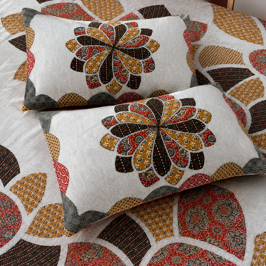 AD41 | Premium King Size Pure Cotton Bedsheet Set