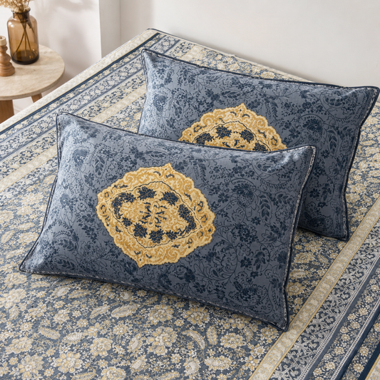 100% Cotton Floral Bedsheet Set | King Size- 120TC | Soft, Breathable & Comfortable
