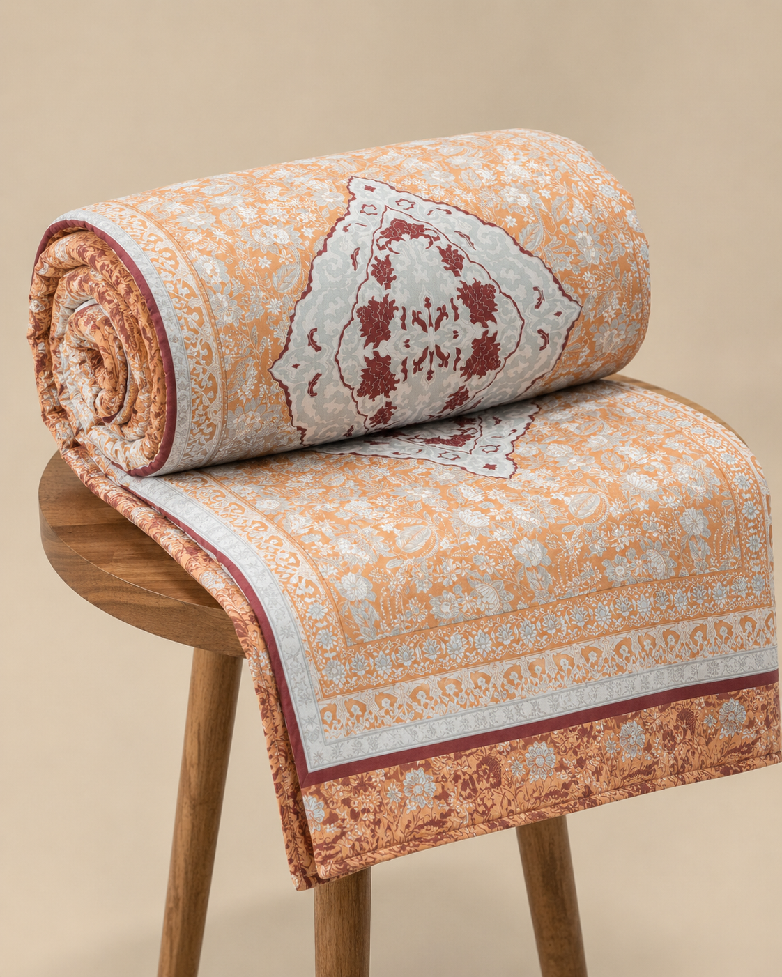 Cotton King Size Floral Bedsheet Set | Soft & Breathable | With 2 Pillow Covers