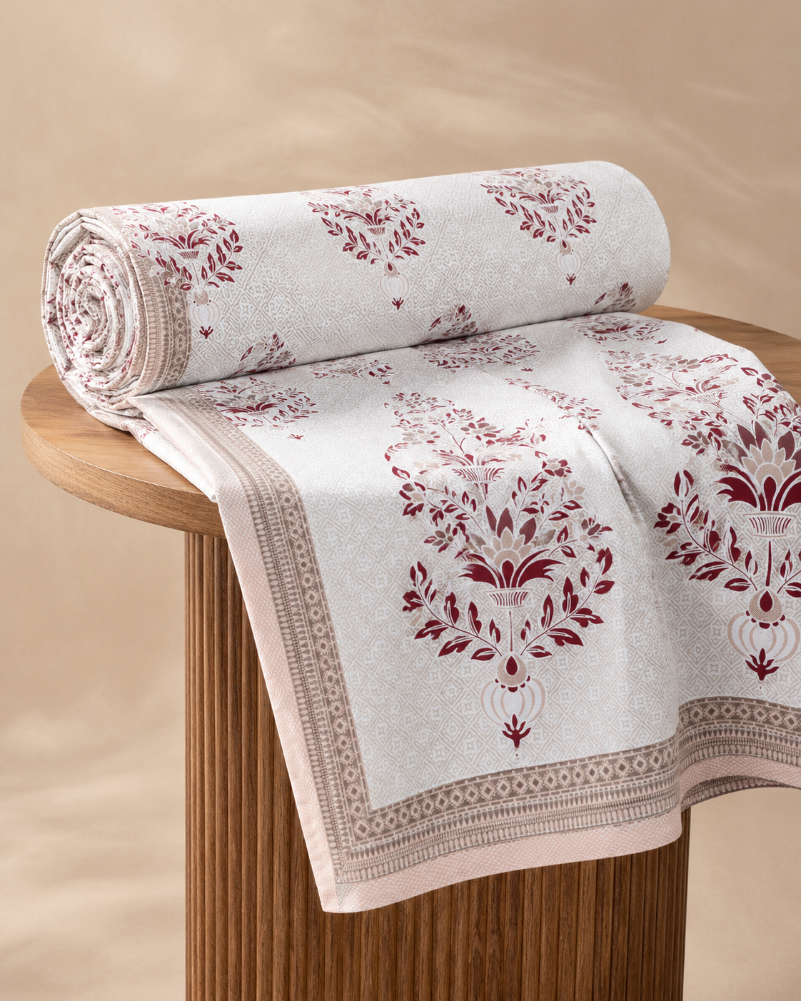 100% Cotton Floral Bedsheet Set | King Size- 120 TC | Soft, Breathable & Comfortable | With 2 Pillow Covers