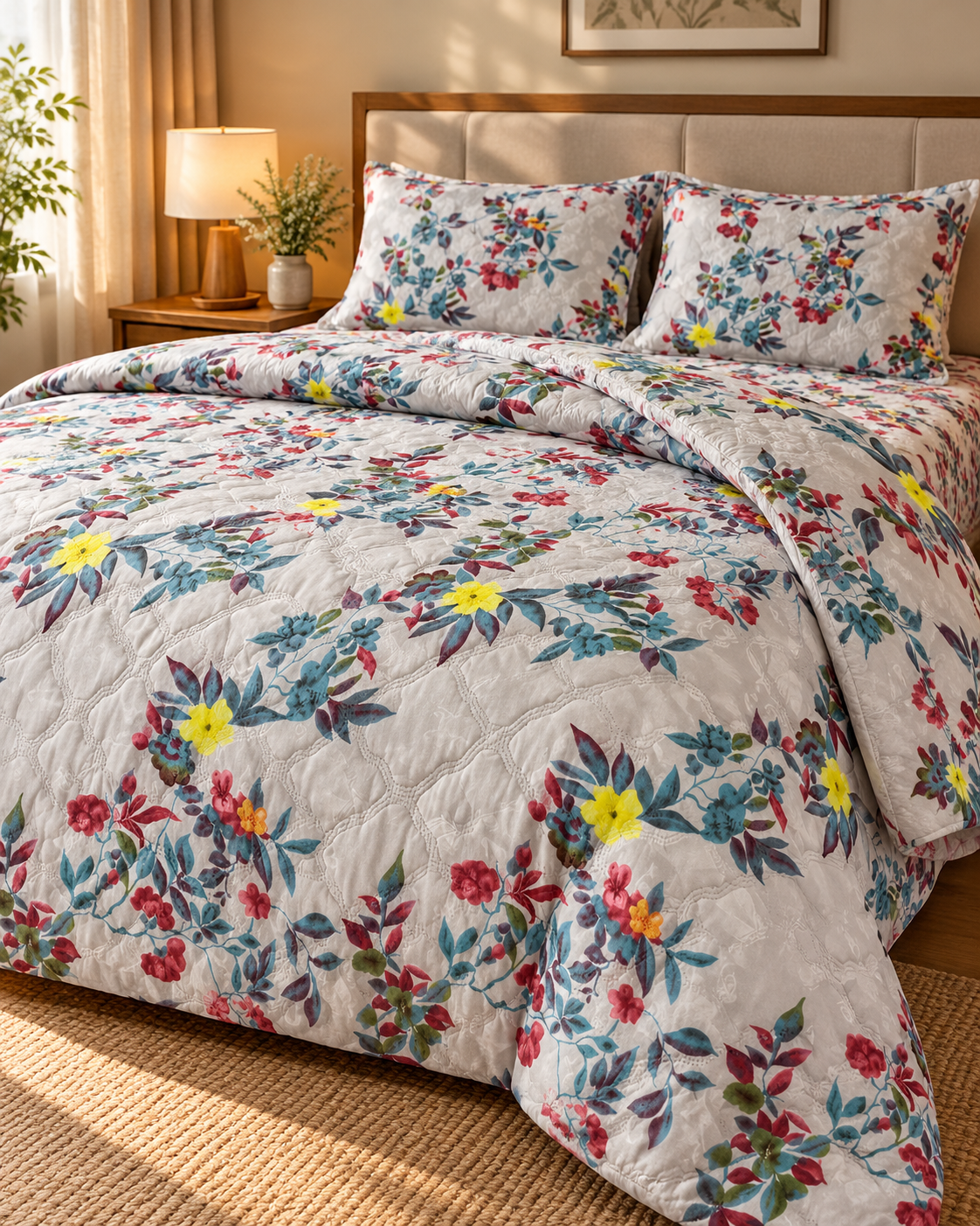 Floral Elegance 4-Piece Comforter Set – ADC1