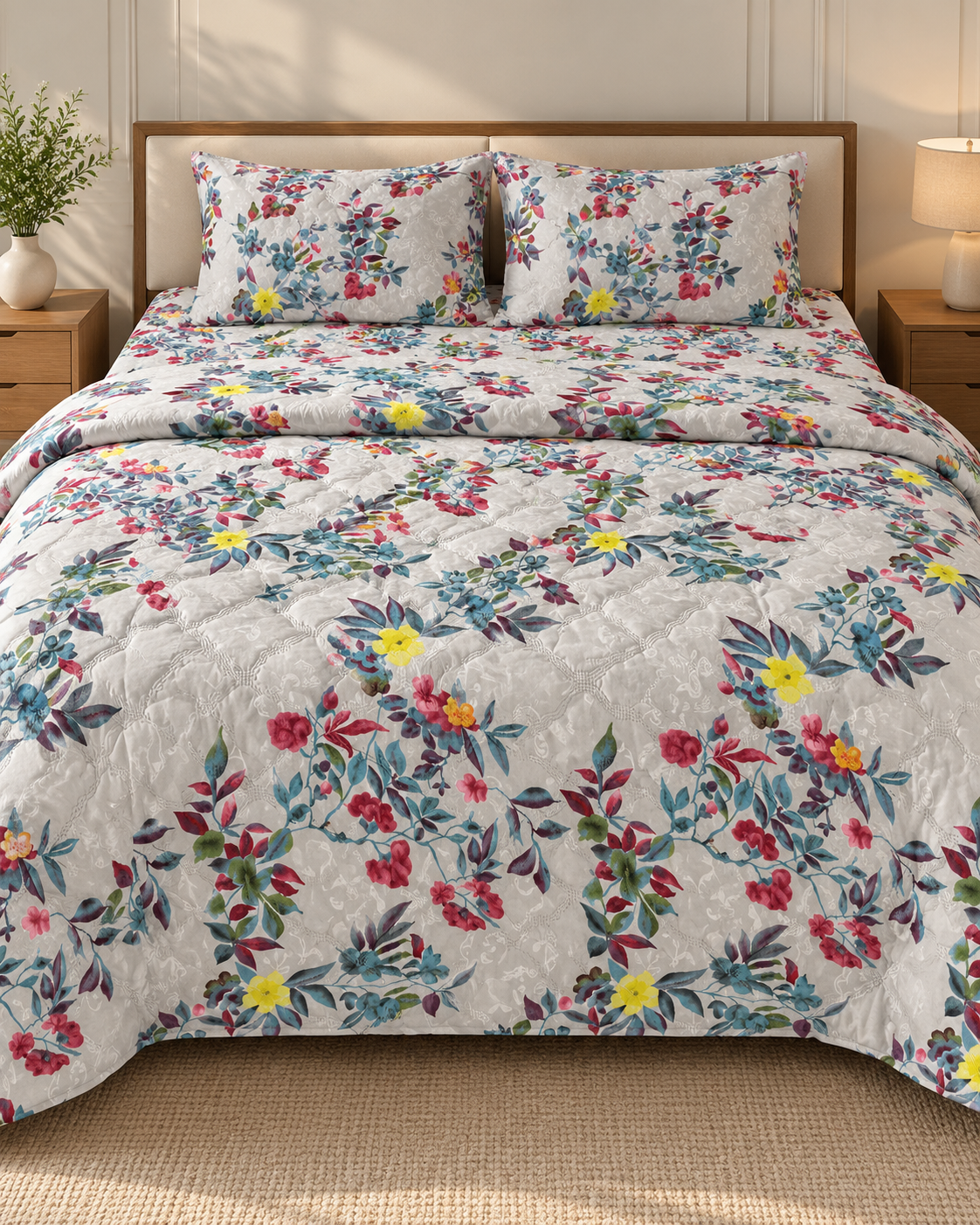 Floral Elegance 4-Piece Comforter Set – ADC1