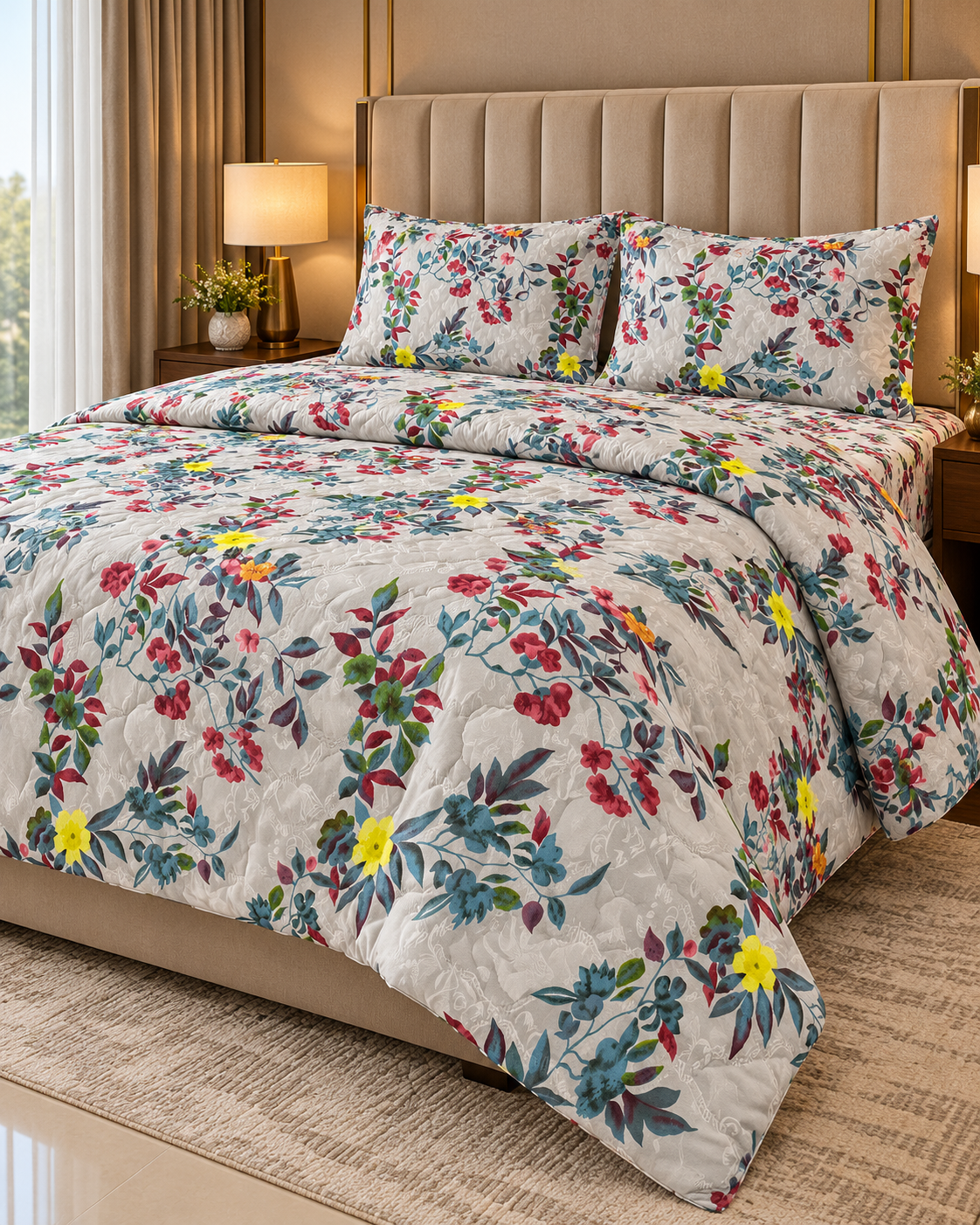 Floral Elegance 4-Piece Comforter Set – ADC1