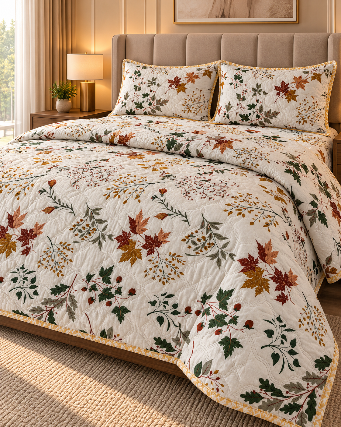 ADC2 – Autumn Bloom 4-Piece Cotton Comforter Set