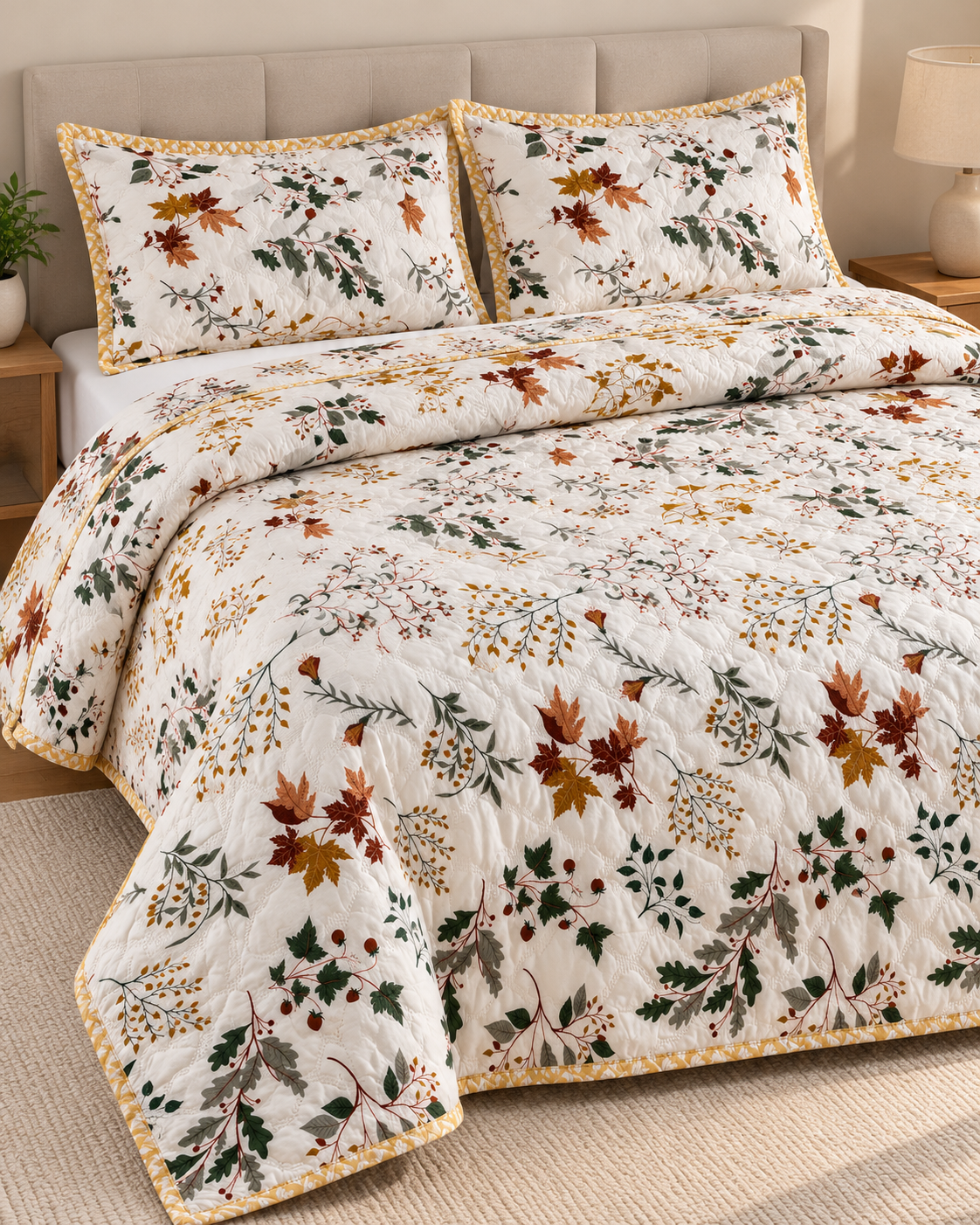 ADC2 – Autumn Bloom 4-Piece Cotton Comforter Set