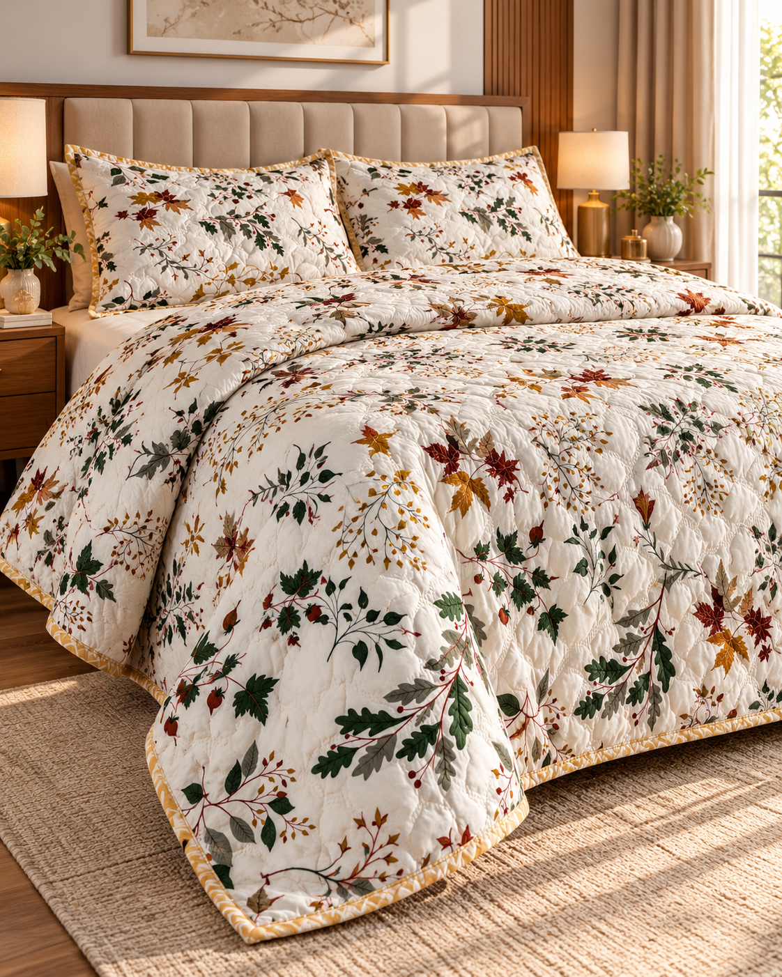 ADC2 – Autumn Bloom 4-Piece Cotton Comforter Set