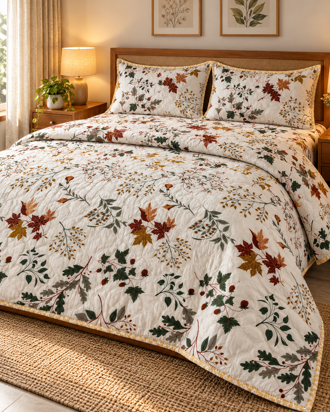 ADC2 – Autumn Bloom 4-Piece Cotton Comforter Set