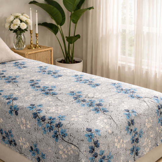 Single Bed Pure Cotton Bedsheet with Pillow Cover – Everyday Comfort | AH11