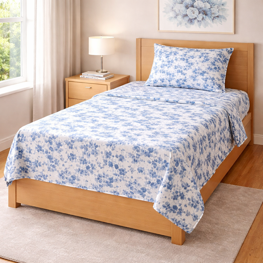 Single Bed Pure Cotton Bedsheet with Pillow Cover – Everyday Comfort | AH3