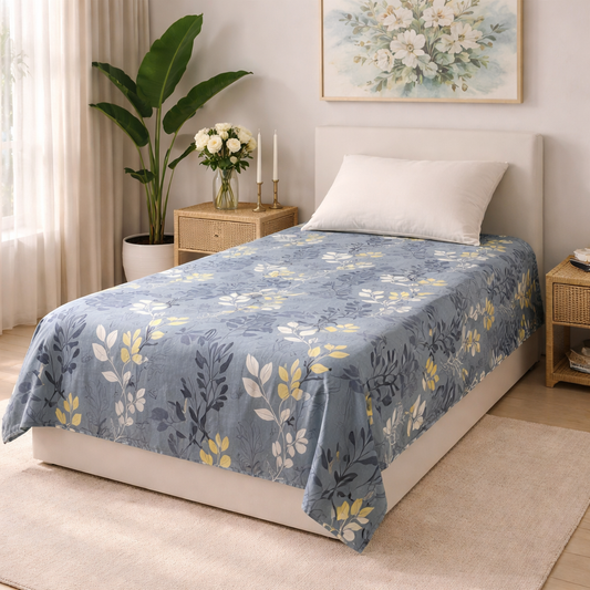 Single Bed Pure Cotton Bedsheet with Pillow Cover – Everyday Comfort | AH9