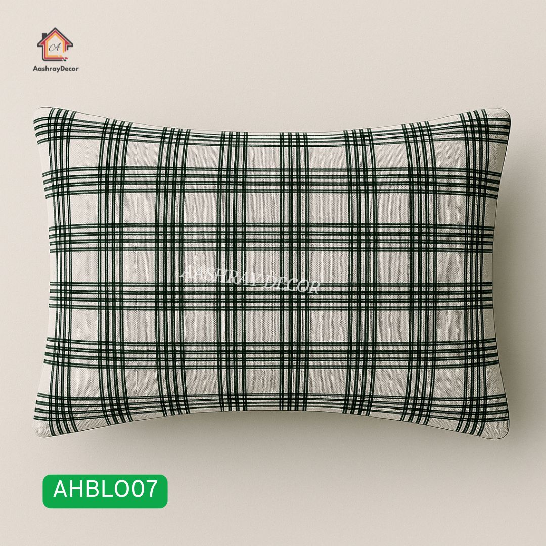 King Size Cotton Printed Bedsheet | Off-White Base with Small Floral Design | Contrast Pillow Covers | Elegant & Soft Finish