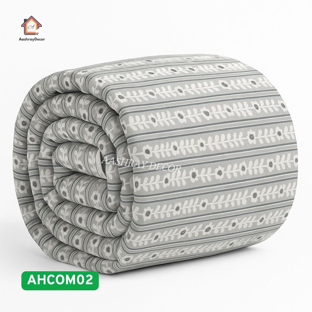 Aashray Decor Reversible Cotton Dohar for Single Bed | Elegant Floral Print | Soft & Breathable | Lightweight Blanket for All Seasons