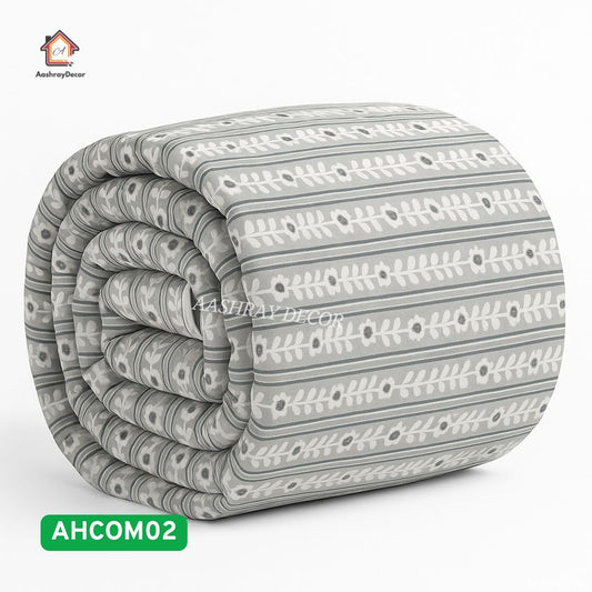 Aashray Decor Reversible Cotton Dohar for Single Bed | Elegant Floral Print | Soft & Breathable | Lightweight Blanket for All Seasons