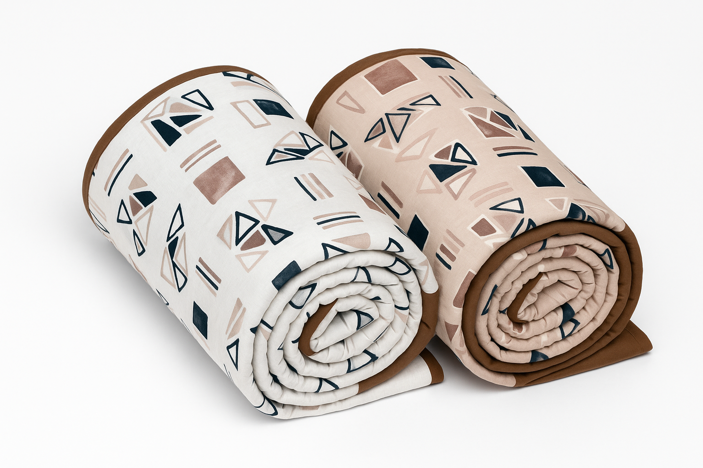 Reversible Cotton Single Bed Dohar – Modern Geometric Patterns