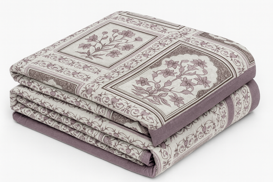 Cotton Single Bed Dohar – Mughal Floral Charm