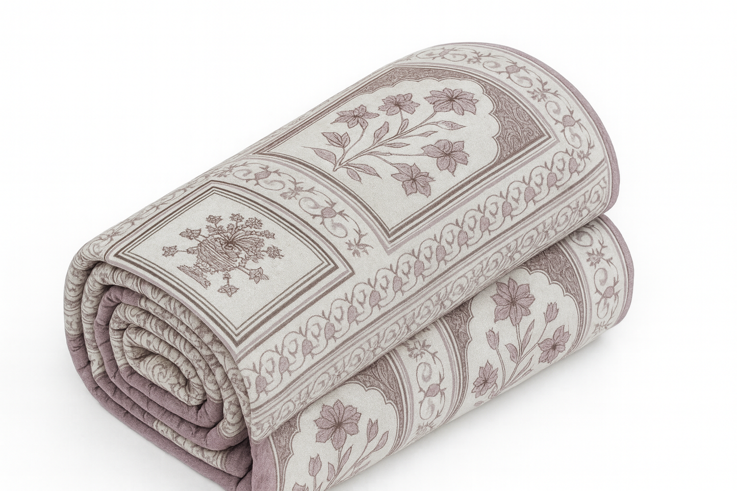 Cotton Single Bed Dohar – Mughal Floral Charm