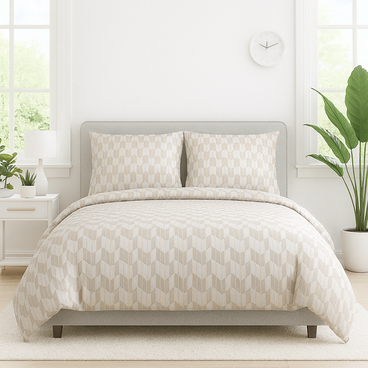 100% Cotton Super King Size Bedsheet with Pillow Cases | Soft & Breathable | Premium 116 x 116 Inches