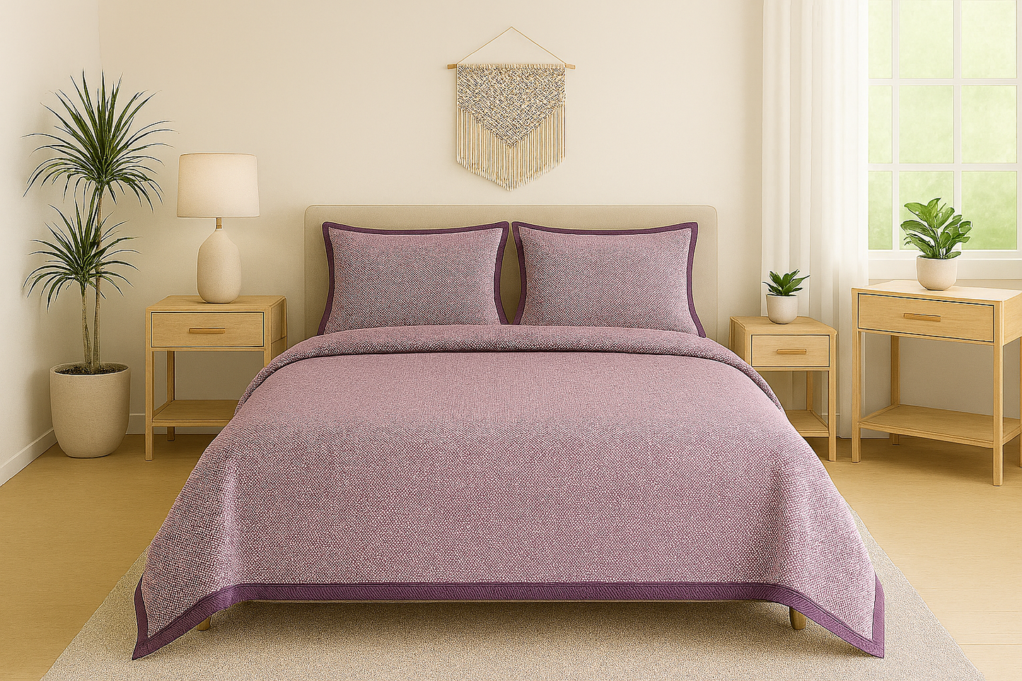 Reversible Cotton 2 Piece Single Bed Dohar – Ethnic & Geometric Elegance