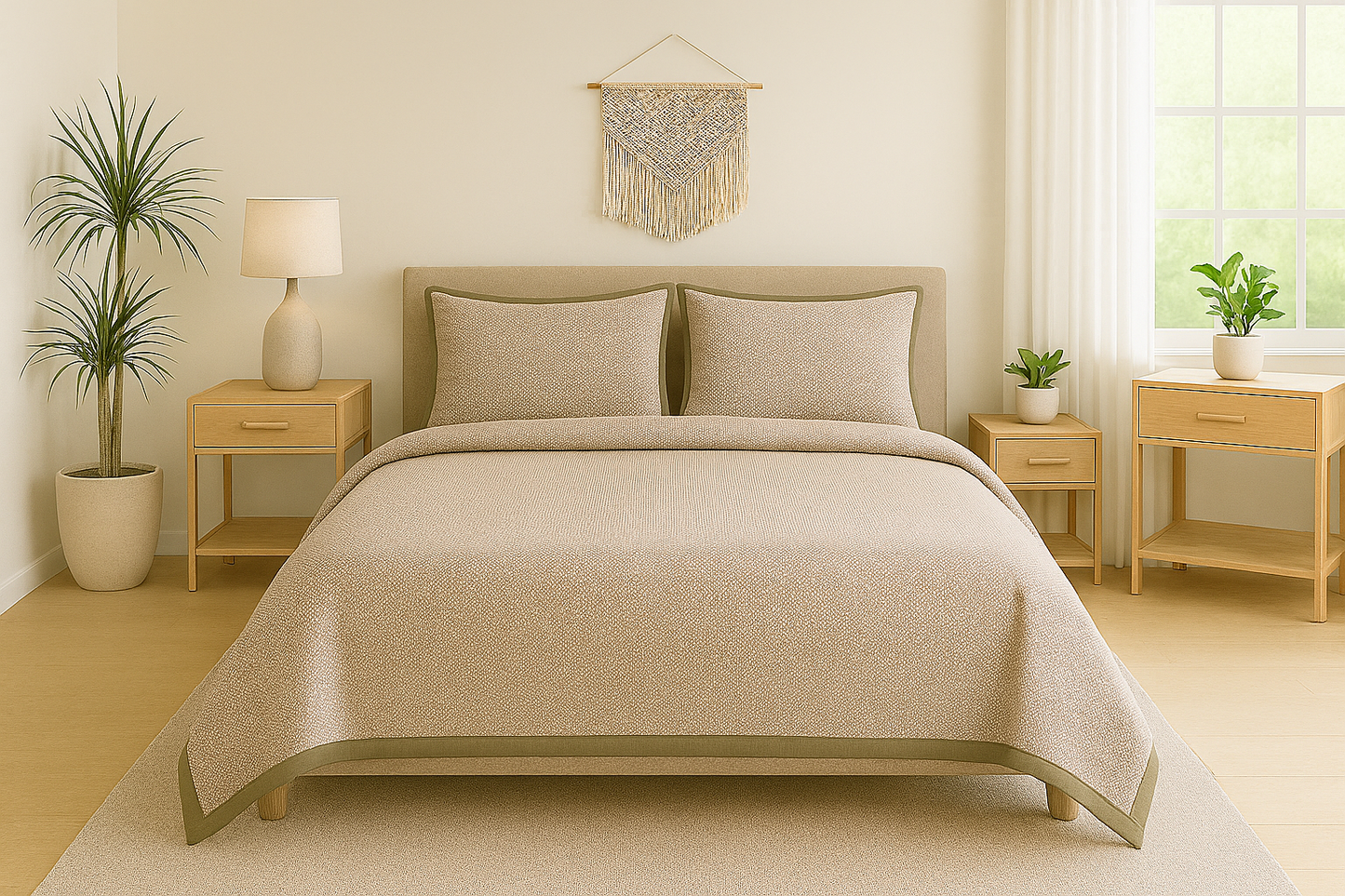 Reversible Cotton Dohar Set – Floral Bliss & Subtle Geometric