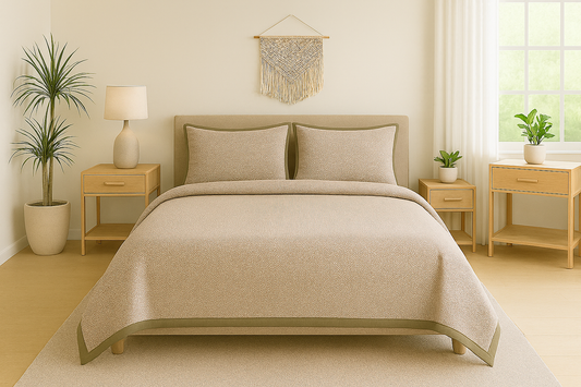 Reversible Cotton Dohar Set – Floral Bliss & Subtle Geometric