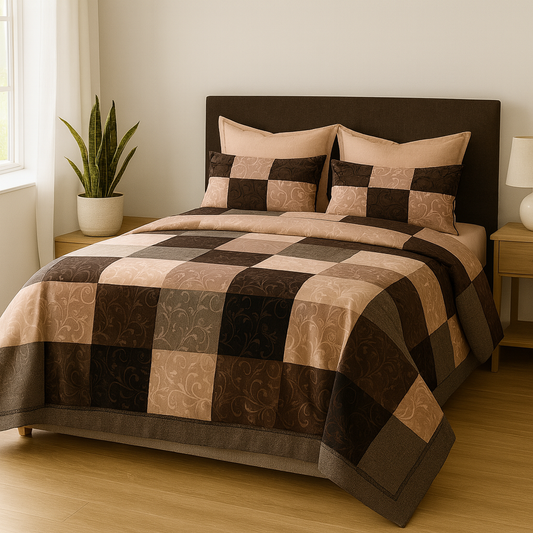 Classic Patchwork Country Comfort – Pure Cotton Super King Bedsheet 108x120 | AHPO12