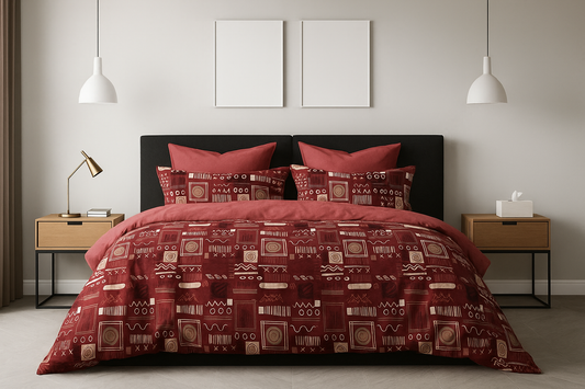 TANVAS Super King Bedsheet Set | 210 TC Cotton|2 Pillow Covers | 100% COTTON | UNBLEACHED | UNIQUE DESIGNS | AHPO1
